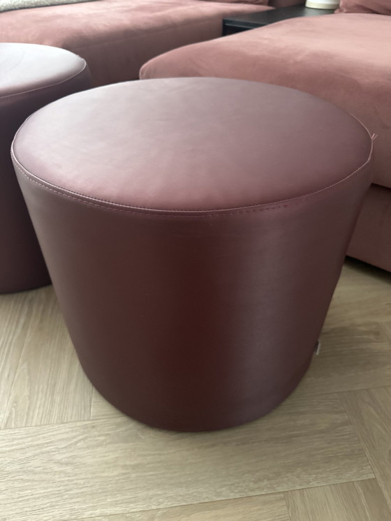 Image 1 of 2x Ambiance Wonen Poefen Oud Roze