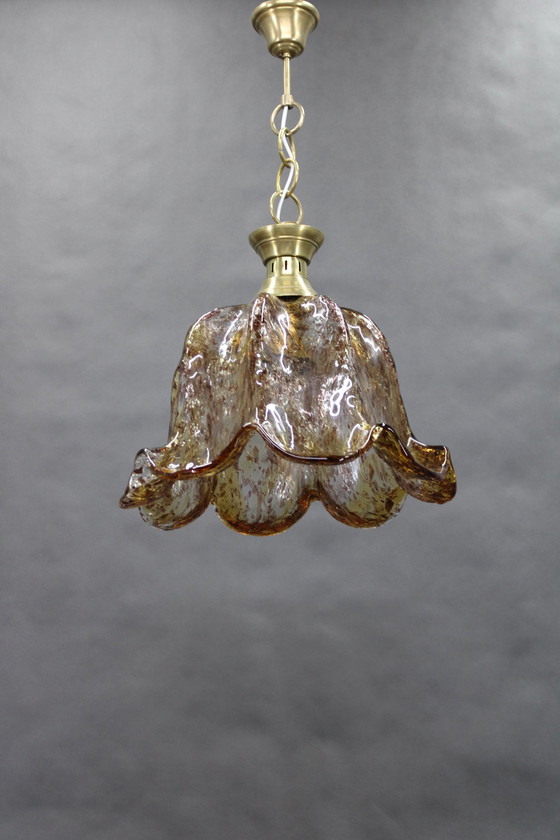 Image 1 of 1980S grote Murano glazen hanglamp, Italië