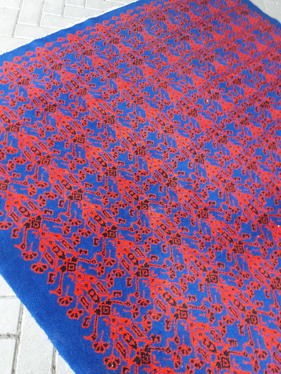 Image 1 of 287x206.5 cm Rood blauw vintage vloerkleed