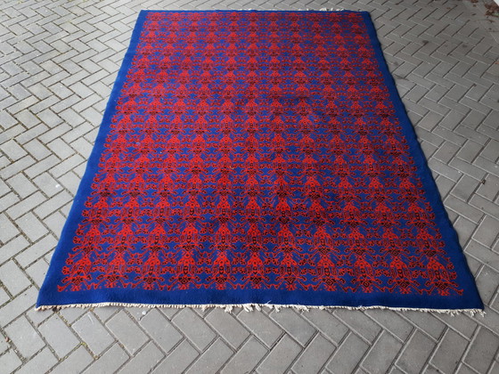 Image 1 of 287x206.5 cm Rood blauw vintage vloerkleed