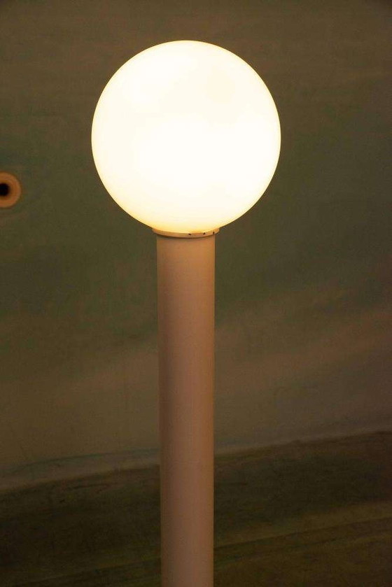 Image 1 of Space age 70s vloerlamp glas, minimalist large globe lamp