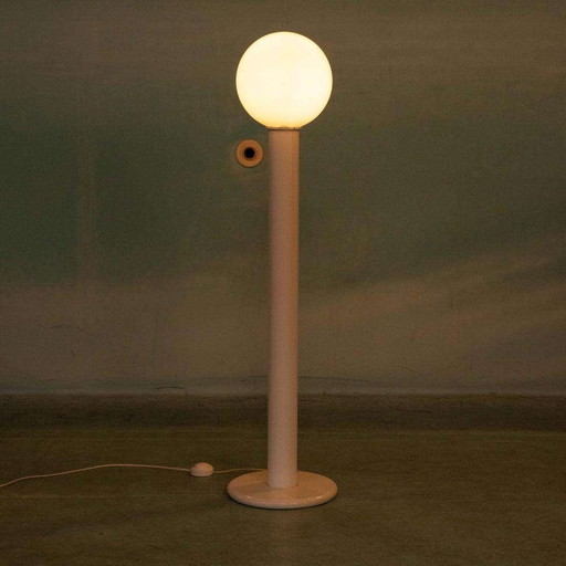 Space age 70s vloerlamp glas, minimalist large globe lamp