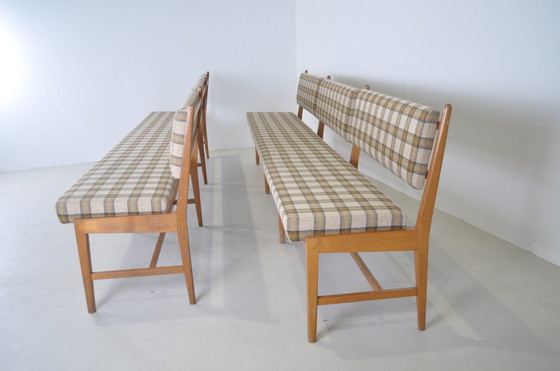 Image 1 of Vintage bench, plaid