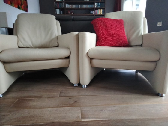 Image 1 of 2x Leolux fauteuil