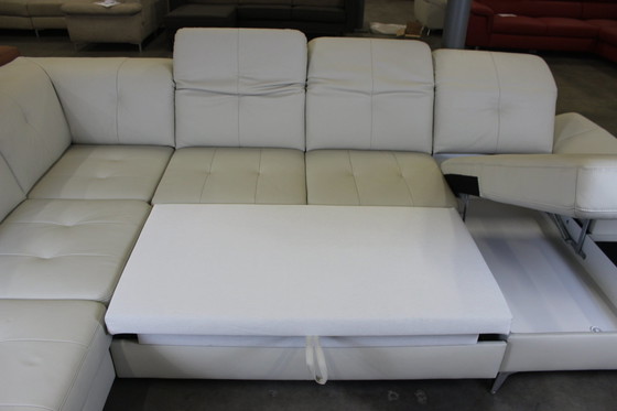 Image 1 of Leder Sofa U-Sofa Met Slaapfunctie Opbergruimte En Verstelbare Hoofdsteunen Leder Sofa Bed Sofa Bank