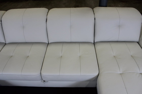 Image 1 of Leder Sofa U-Sofa Met Slaapfunctie Opbergruimte En Verstelbare Hoofdsteunen Leder Sofa Bed Sofa Bank