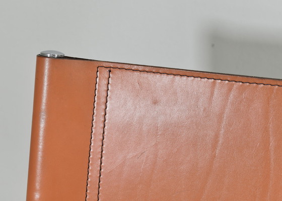 Image 1 of 4x S34 eetkamerstoelen in cognac leer van Mart Stam voor Fasem Italië, 1960-1970