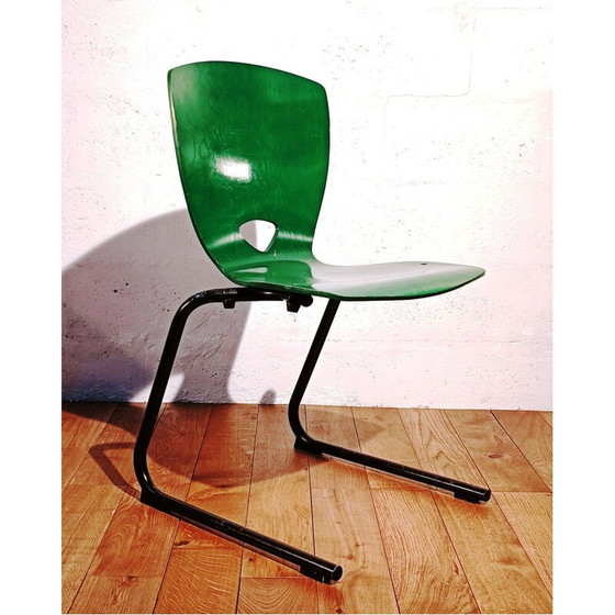 Image 1 of Groene vintage kantinestoel