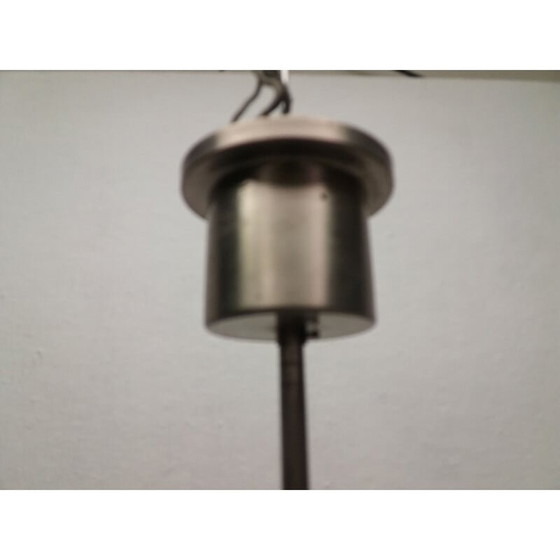 Image 1 of Vintage art deco metalen kroonluchter, Tsjecho-Slowakije 1930