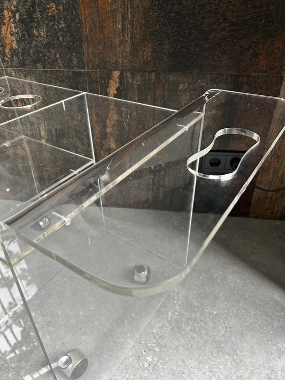 Image 1 of Midcentury plexiglas drank trolley