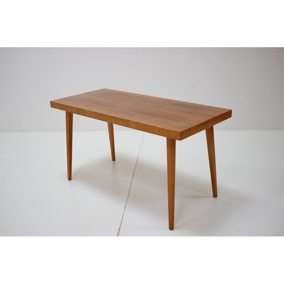 Image 1 of Vintage walnoten salontafel, Tsjecho-Slowakije 1960