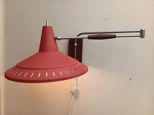 Vintage Roodkleurige Wandlamp