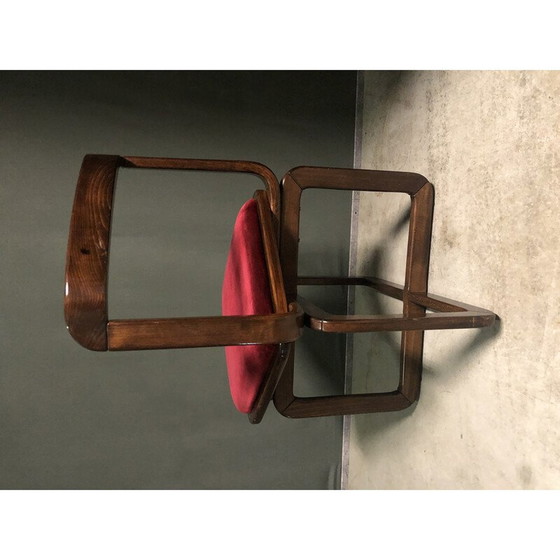 Image 1 of Set van 4 vintage eetkamerstoelen, Italië 1960