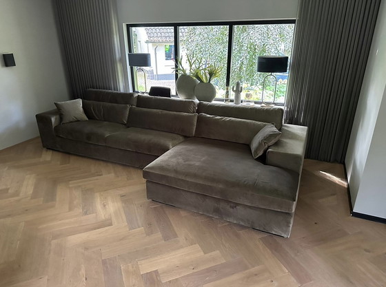 Image 1 of Mega lounge bank Hogan - 4-zits inclusief chaise longue - stof Juke - kleur taupe