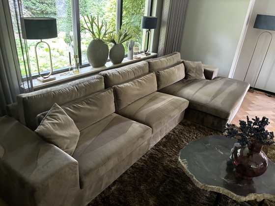 Image 1 of Mega lounge bank Hogan - 4-zits inclusief chaise longue - stof Juke - kleur taupe