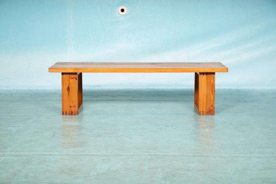 Image 1 of Minimalist lattenbank Ate van Apeldoorn, vintage pine bench