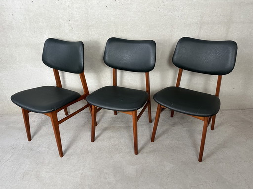 3x vintage stoelen - jaren 50