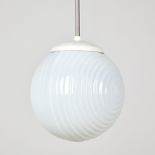 Vintage glazen en plastic hanglamp, Tsjechoslowakije 1970