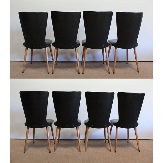 Image 1 of Set van 8 vintage Baumann Essor stoelen, 1960