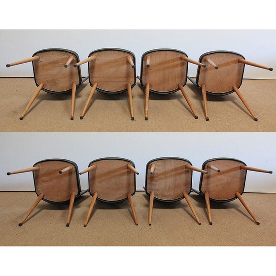 Image 1 of Set van 8 vintage Baumann Essor stoelen, 1960