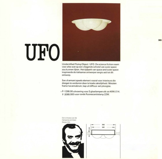 Image 1 of Raak UFO lamp van Sergio Asti