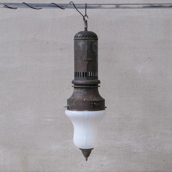 Image 1 of Vintage metalen hanglamp, Frankrijk 1900