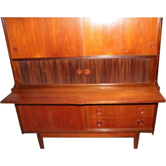 Image 1 of Vintage teakhouten highboard van Johannes Andersen voor Oy Wilh. Schauman, 1969