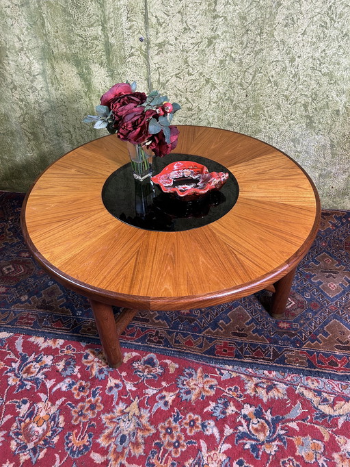 Mid century retro vintage teak ronde salontafel door GPlan 1960