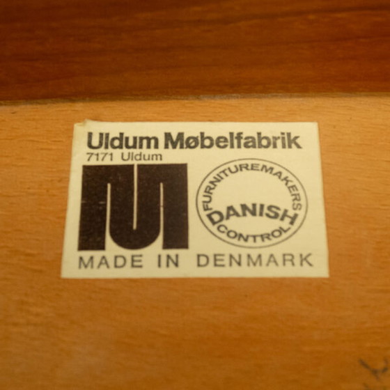 Image 1 of Teakhouten eettafelstoel uit de jaren 1960: Deens ontwerp door Johannes Andersen voor Uldum 7171