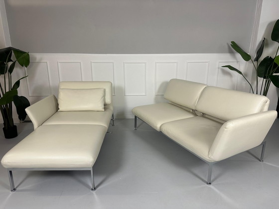 Image 1 of Brühl Roro Sofa Slaapfunctie Witte Bank Leder