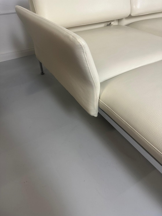 Image 1 of Brühl Roro Sofa Slaapfunctie Witte Bank Leder