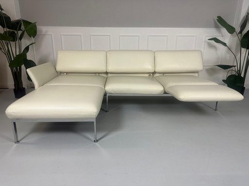 Brühl Roro Sofa Slaapfunctie Witte Bank Leder