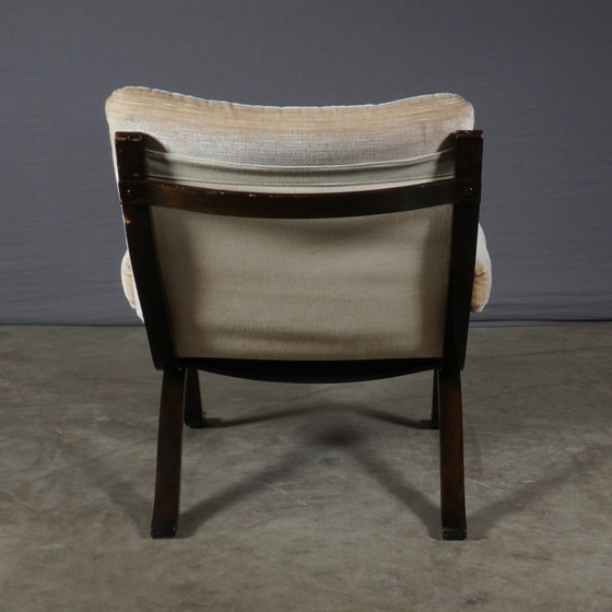 Image 1 of Midcentury Loungefauteuil – Velours - Jaren 70