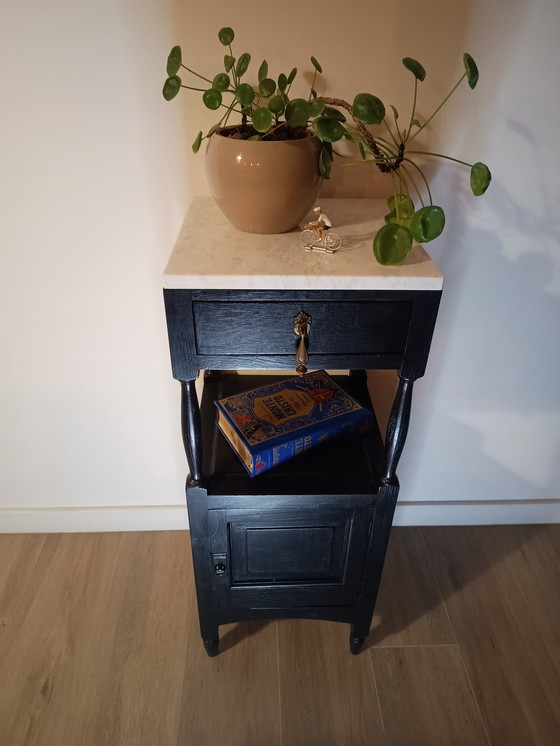 Image 1 of Stijlvol Zwart Bijzetkastje/Piëdestal/Drankenkastje