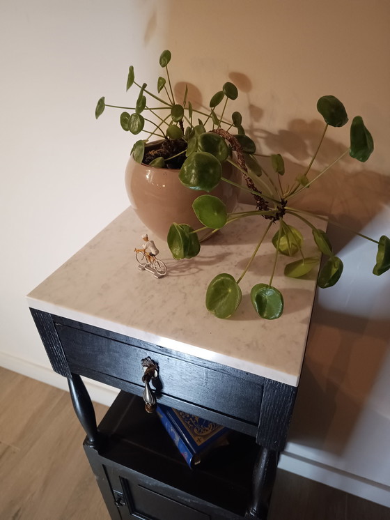 Image 1 of Stijlvol Zwart Bijzetkastje/Piëdestal/Drankenkastje