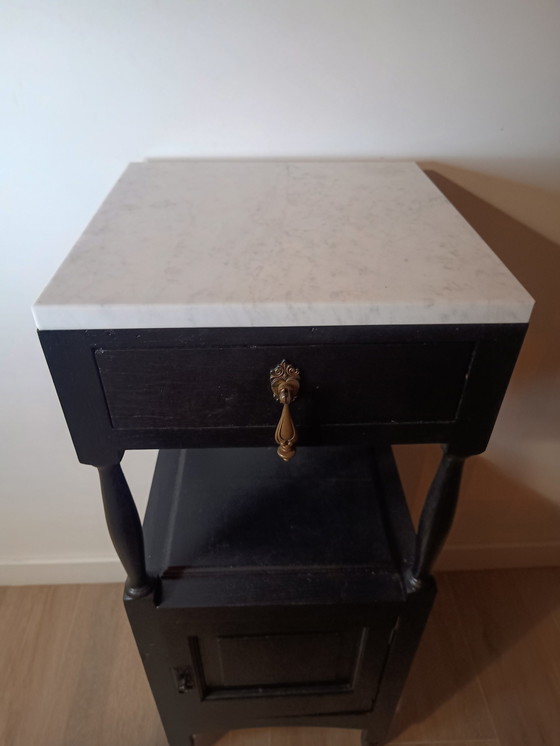 Image 1 of Stijlvol Zwart Bijzetkastje/Piëdestal/Drankenkastje