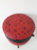 vintage poef fifties bijzettafel