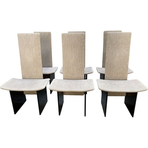 Set van 6 vintage Rennie stoelen van Kazuhide Takahama voor Gavina, 1972