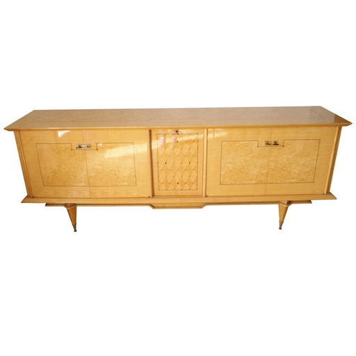 Vintage gelakt citroenhouten dressoir, jaren 1940