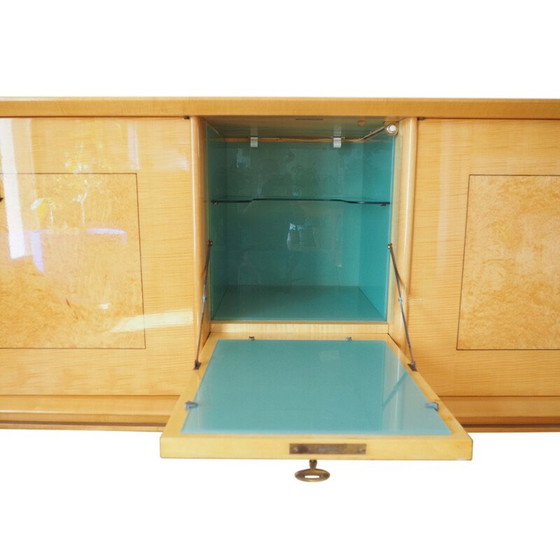 Image 1 of Vintage gelakt citroenhouten dressoir, jaren 1940