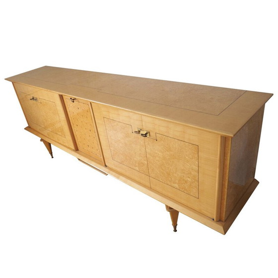 Image 1 of Vintage gelakt citroenhouten dressoir, jaren 1940