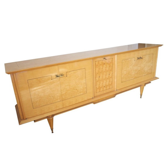 Image 1 of Vintage gelakt citroenhouten dressoir, jaren 1940