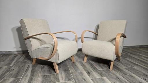 Fauteuils van Jindrich Halabala, jaren 1940, Set van 2