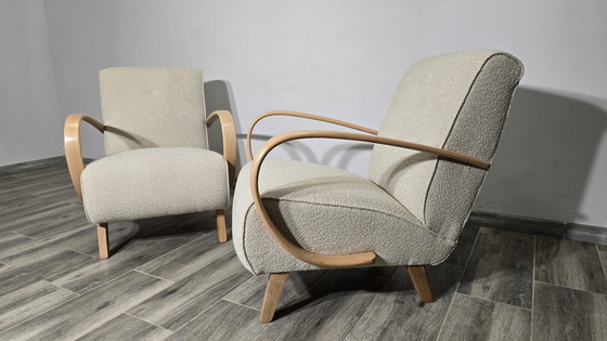 Image 1 of Fauteuils van Jindrich Halabala, jaren 1940, Set van 2