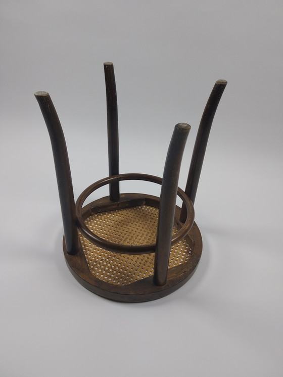 Image 1 of Vintage Bentwood Krukje Tabouret