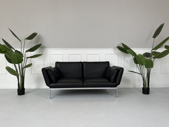 Image 1 of Brühl Roro Designer Leder Zwart Sofa Bedbank