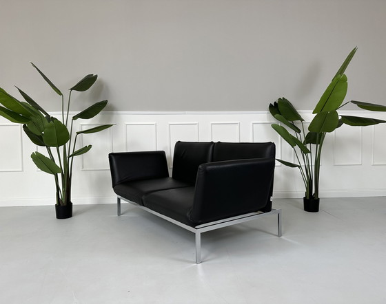 Image 1 of Brühl Roro Designer Leder Zwart Sofa Bedbank