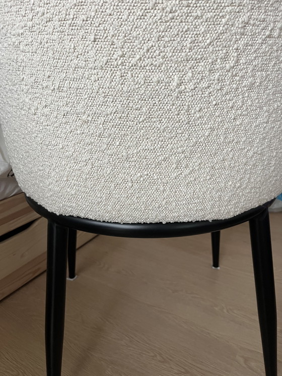 Image 1 of 4X Eichholtz Bouclé Eetstoelen