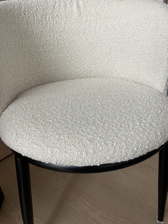 Image 1 of 4X Eichholtz Bouclé Eetstoelen