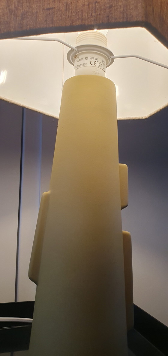 Image 1 of Hkliving Cone Lampenvoet Matt Green + Lampen Linnen